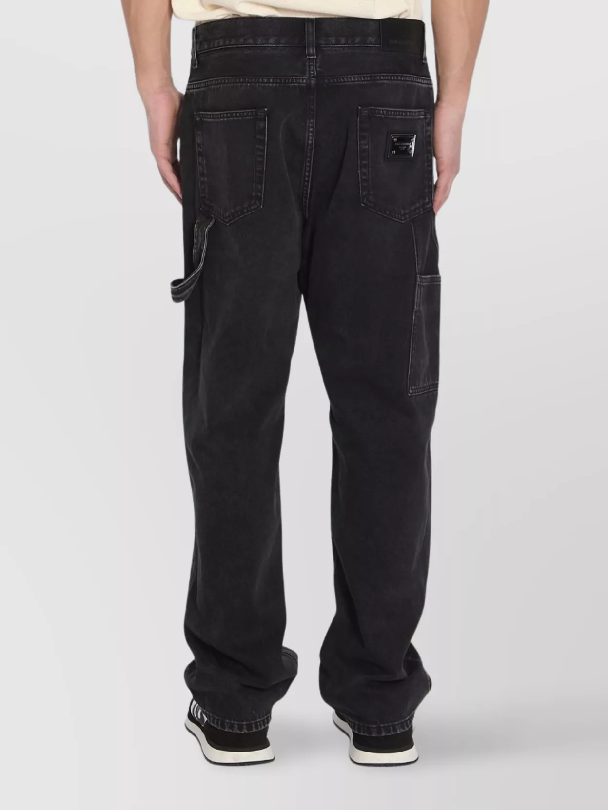 Dolce&Gabbana Wide Leg Cargo Jeans Strap