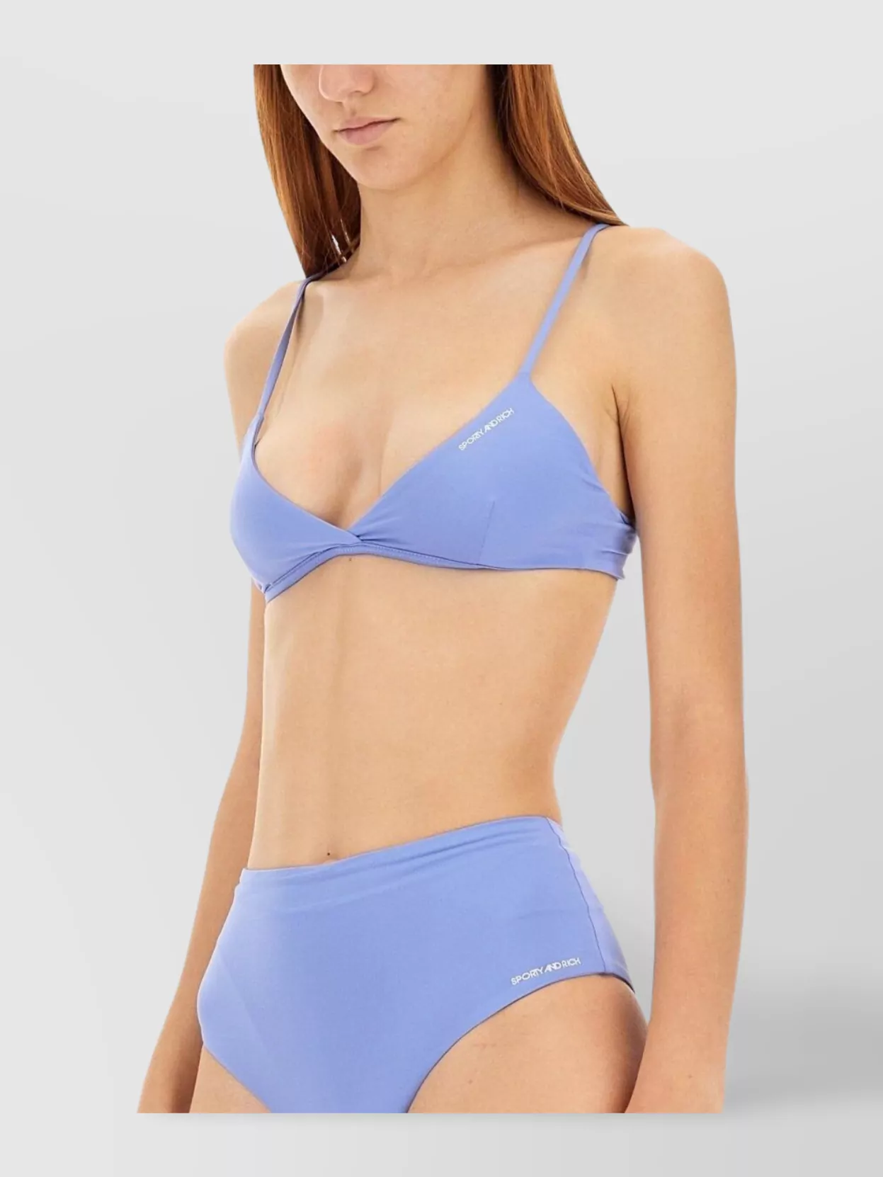 SPORTY AND RICH BIKINI TOP WITH ADJUSTABLE STRAPS AND TRIANGLE
