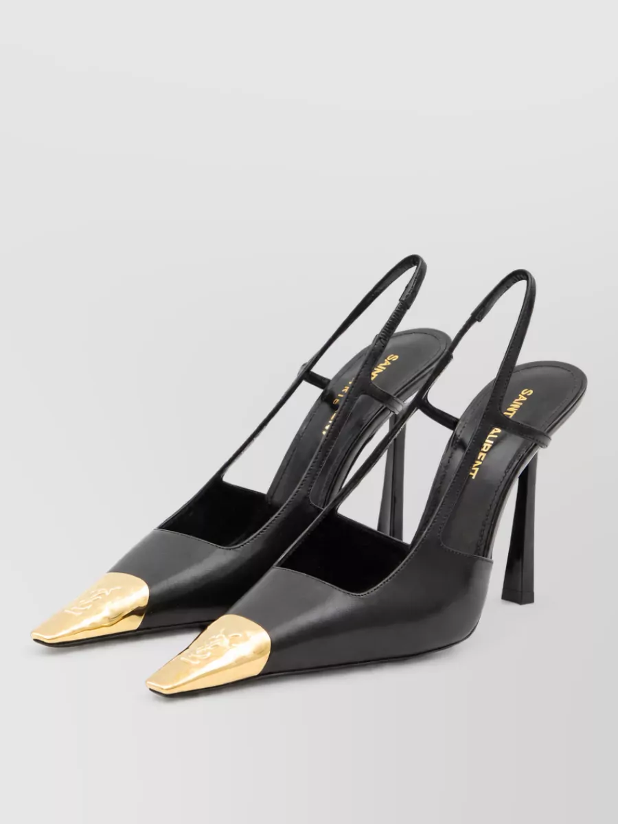 Saint Laurent leather slingback mules