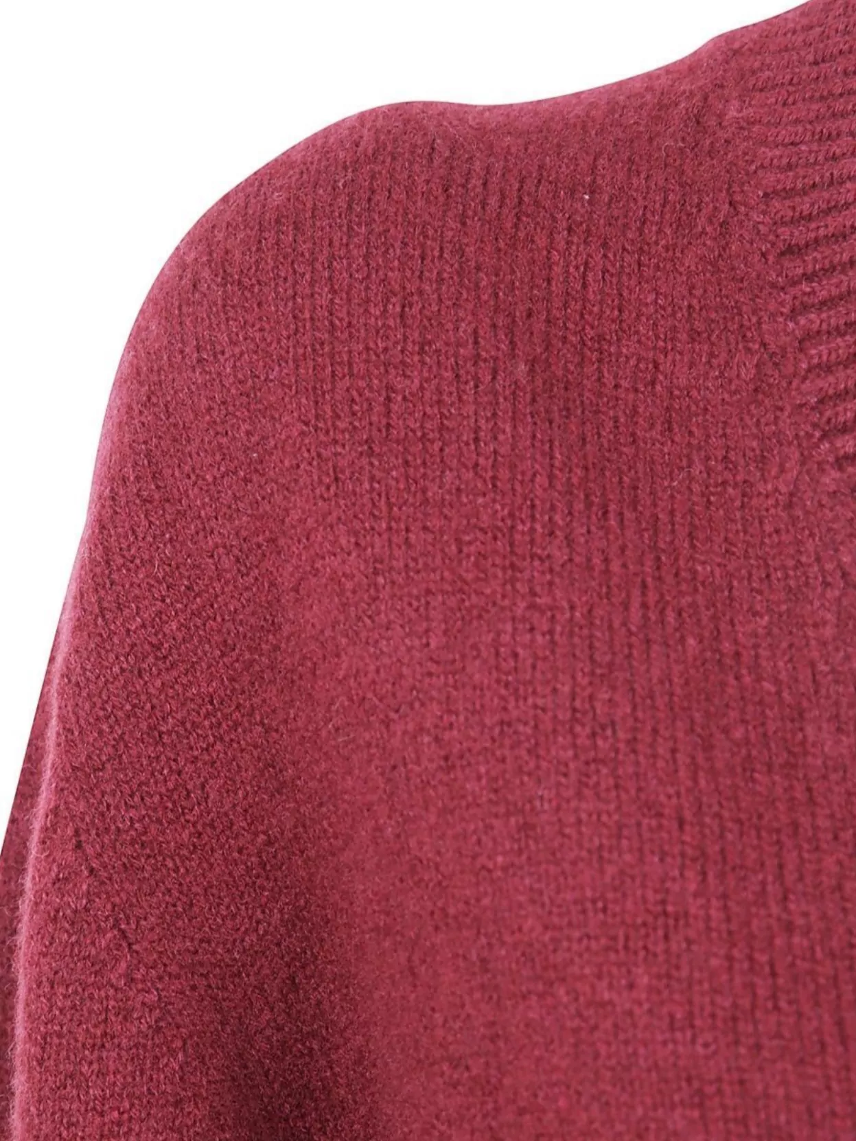 Laneus V-Neck Long Sleeve Ribbed Jumper