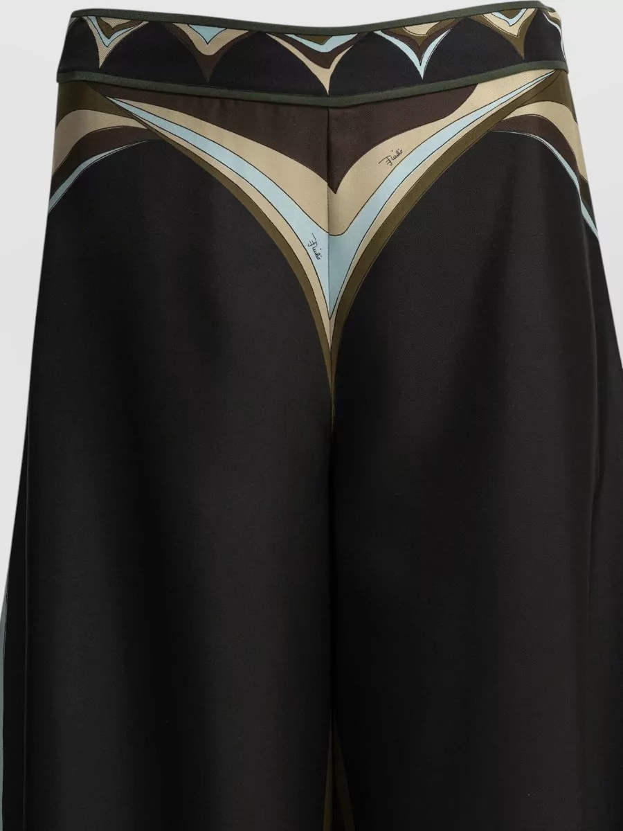 Pucci Silk Printed Flared Palazzo Trousers