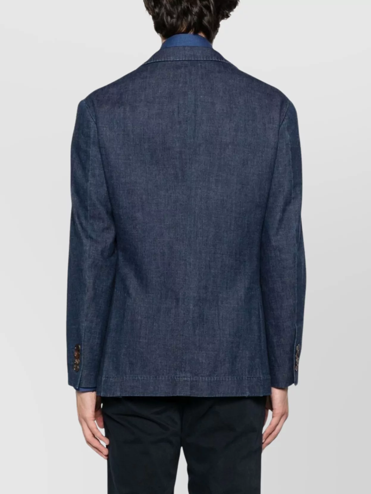 Brunello Cucinelli Single-Breasted Cotton Denim Jacket With Patch Pockets