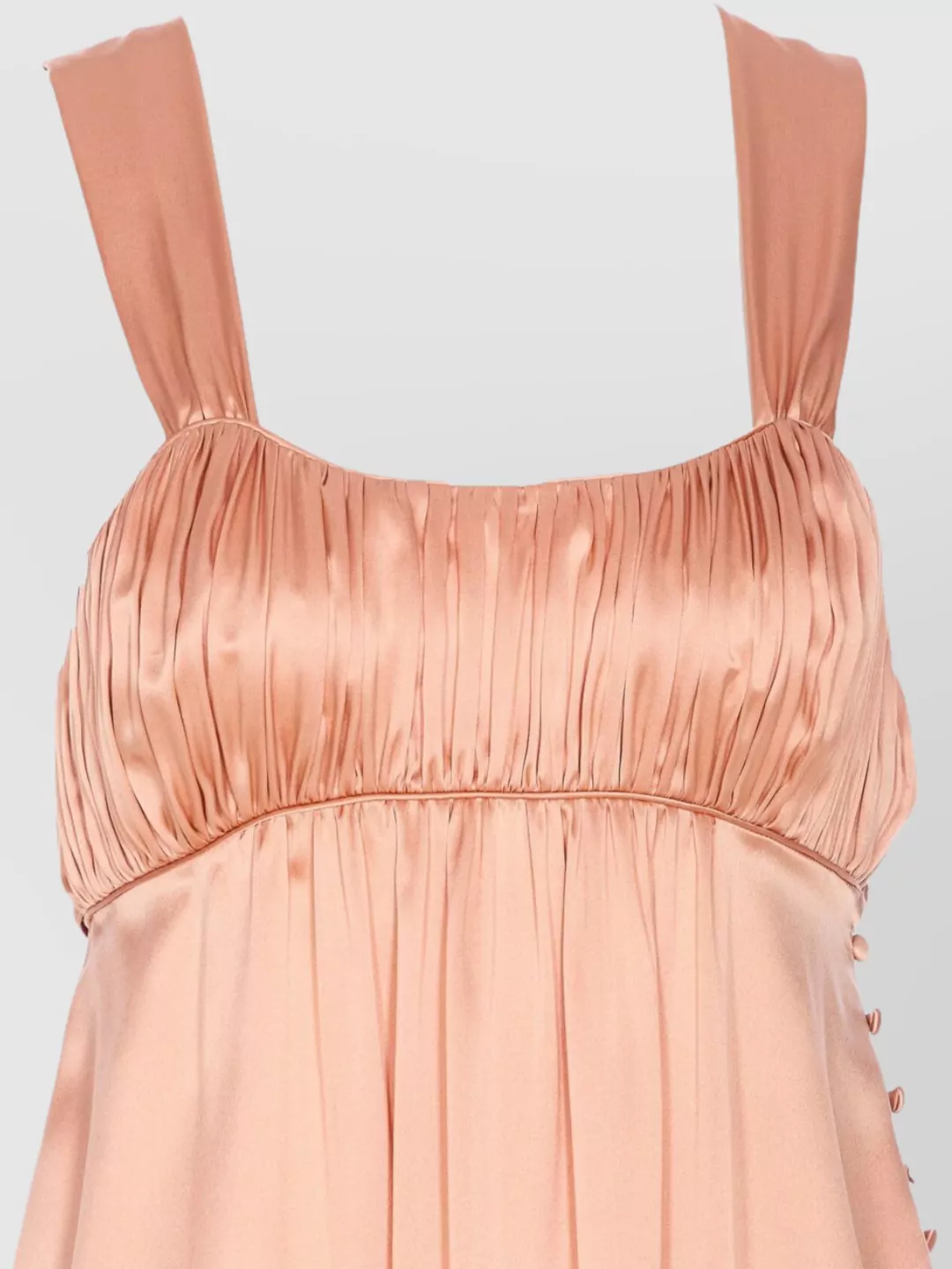 Chloé Buttoned Empire Waist Flared Dress