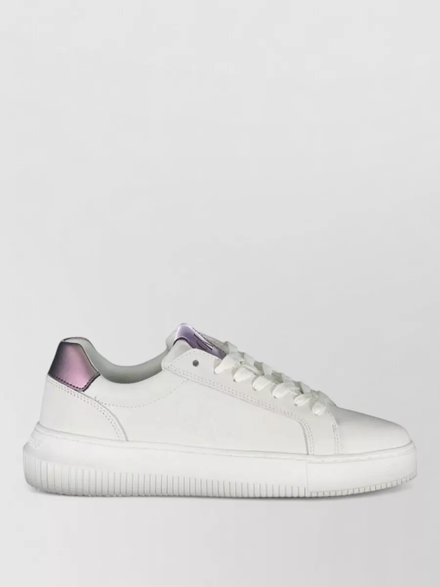 Calvin Klein leather lace-up sneakers