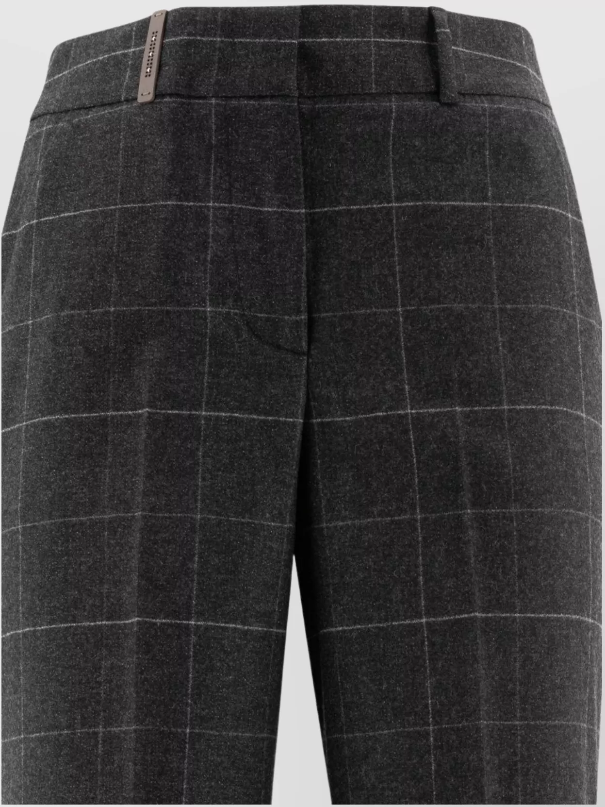 Peserico Check Pattern Wool And Cashmere Trousers