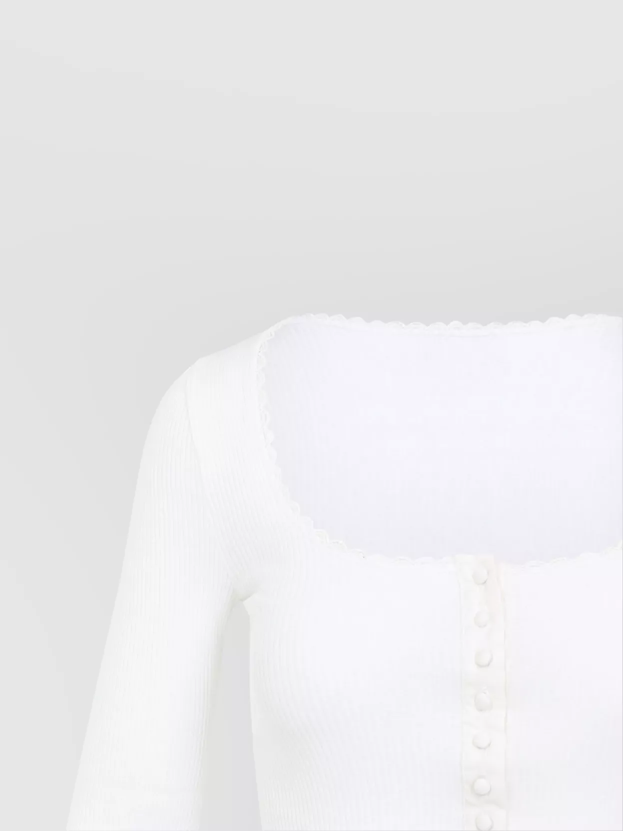 Chloé Fitted Cotton Cardigan With Deep Neckline In White