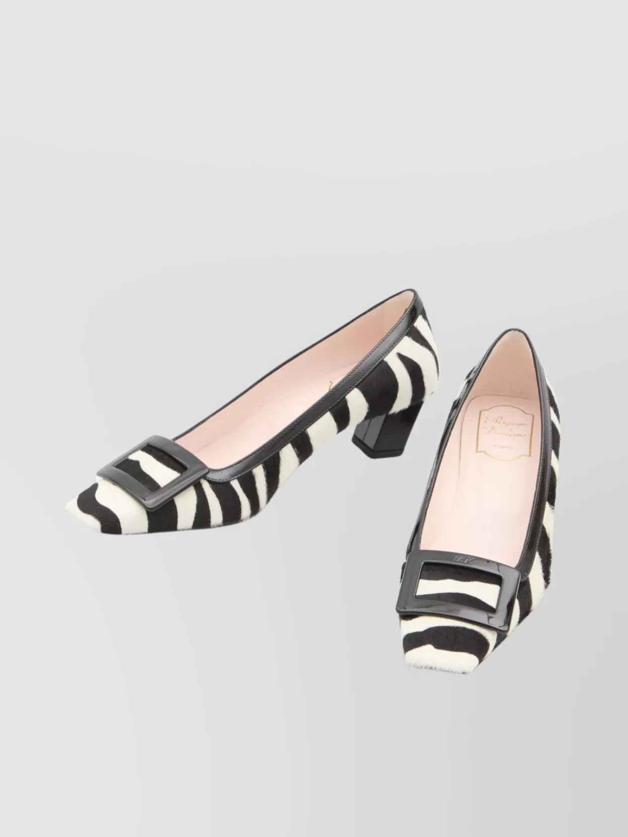 Roger Vivier Pony Zebra Calf Fur Pumps