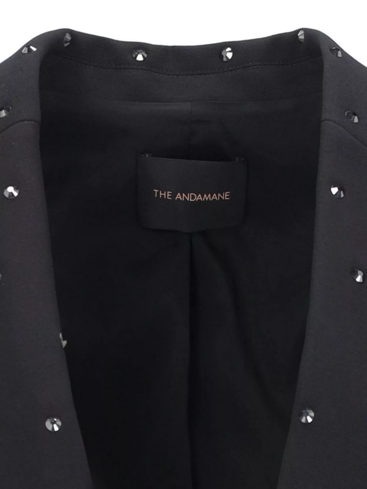 The Andamane Lapel Sleeve Embellished Flap Pocket Jacket