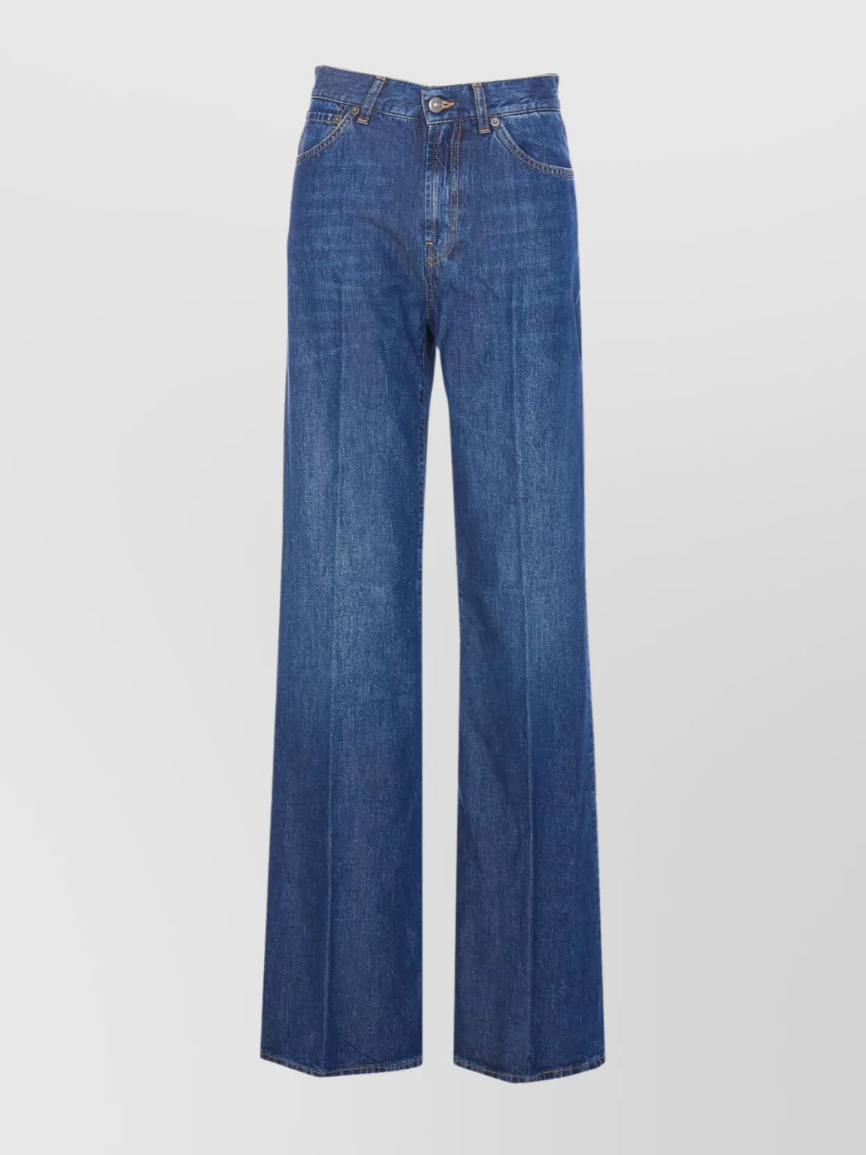 DONDUP FLARED TROUSERS WITH POCKETS AND BELT LOOPS