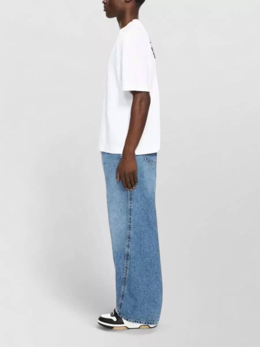 Off-White Denim Twisted Wide-Leg Jeans