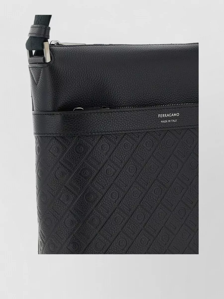 Ferragamo leather monogram crossbody bag