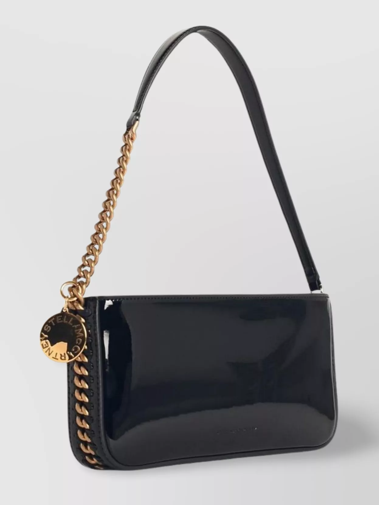 Stella Mccartney Rectangular Shape Glossy Finish Chain Strap Bag