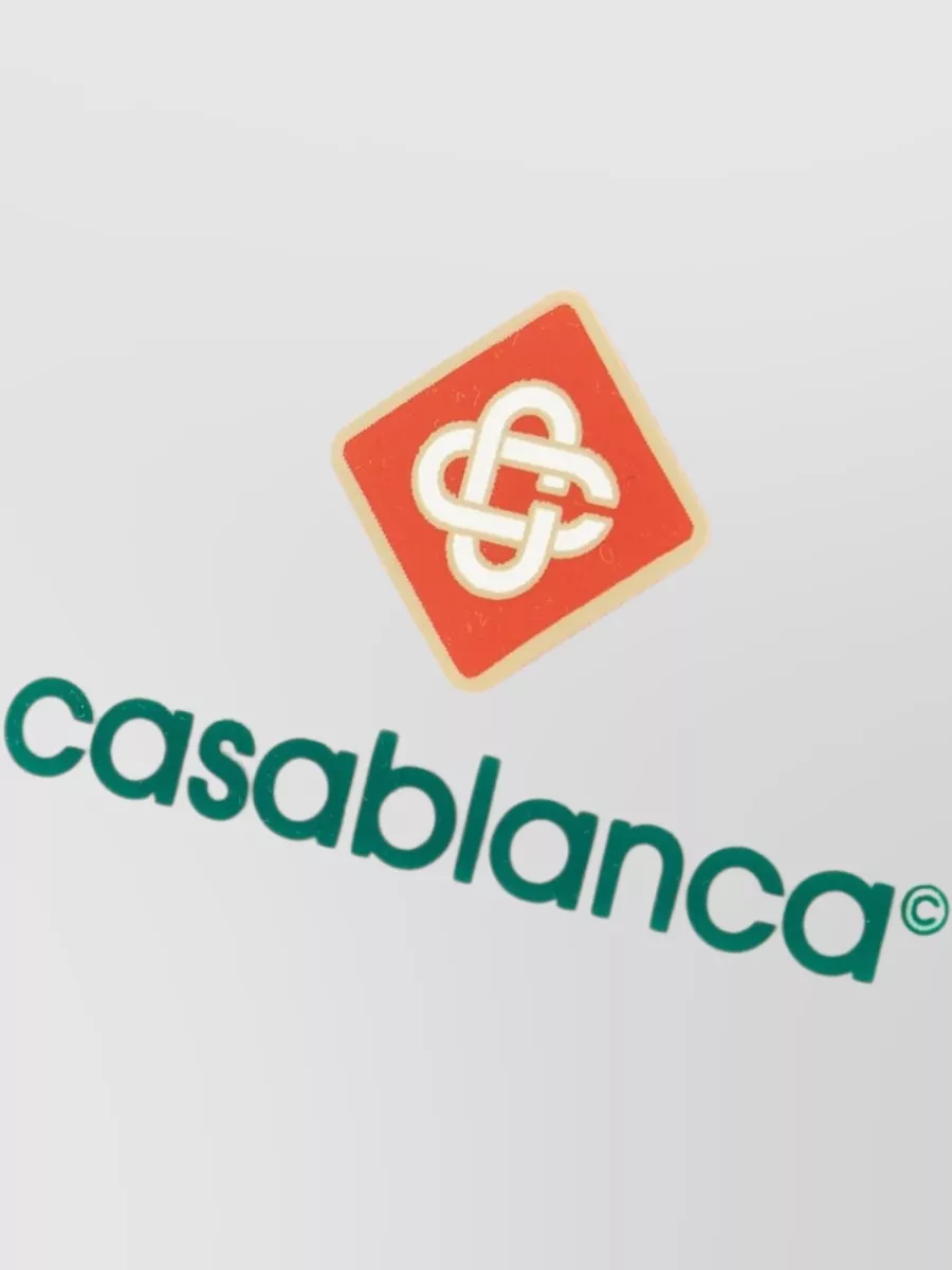Casablanca Cotton Logo Print Short Sleeve T-Shirt
