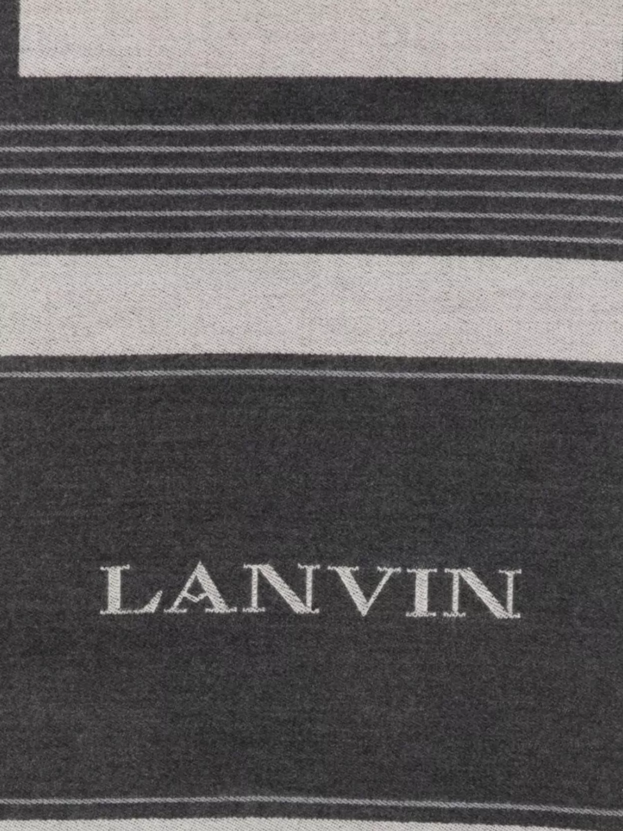 Lanvin Two-Tone Rectangular Scarf Fringed Edges