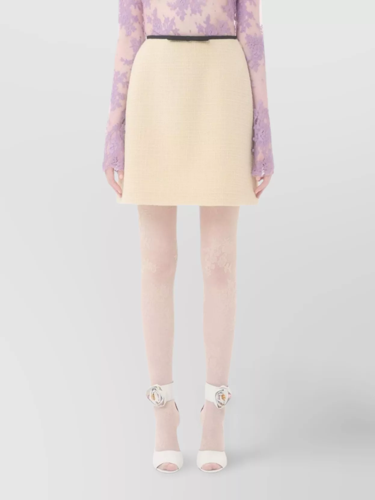 Valentino Garavani A-Line Midi Skirt Bow Detail
