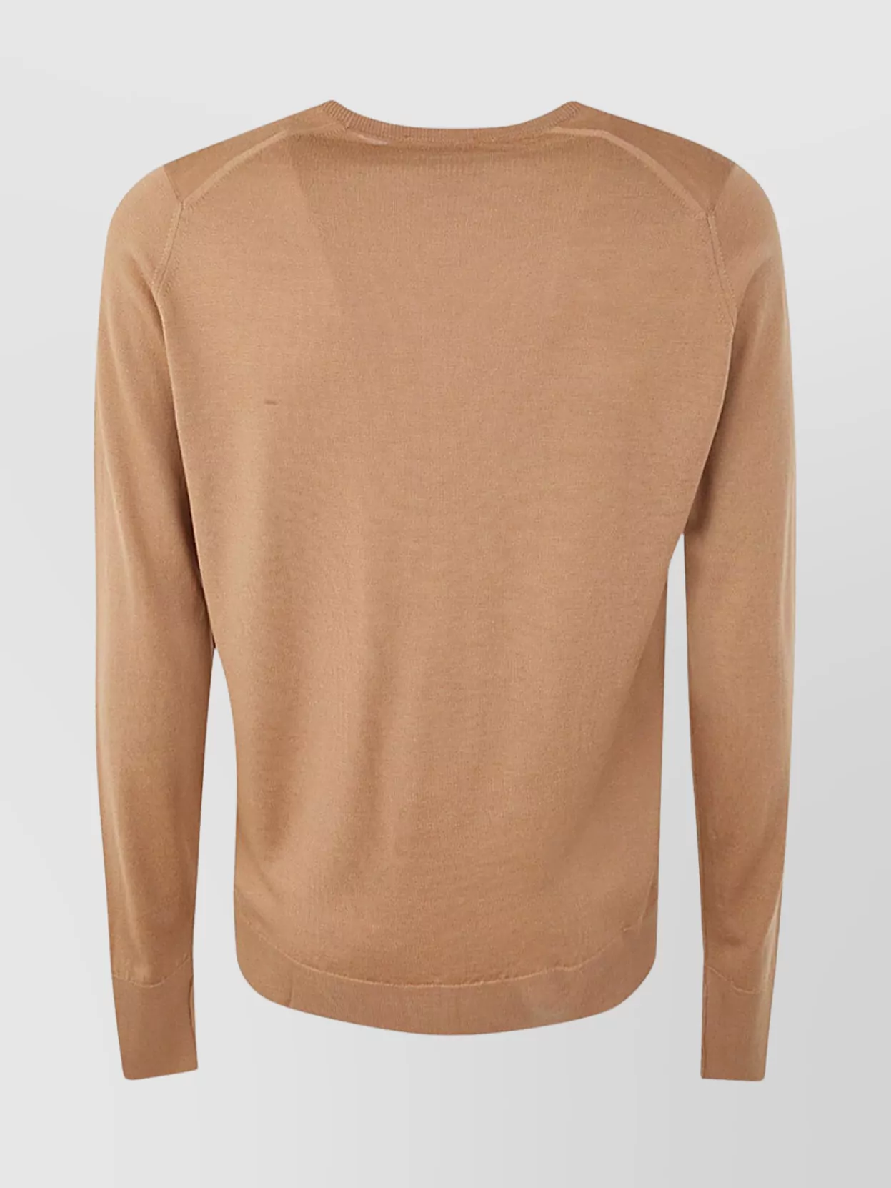 John Smedley Ribbed Hem Long Sleeve Crew Neck Pullover
