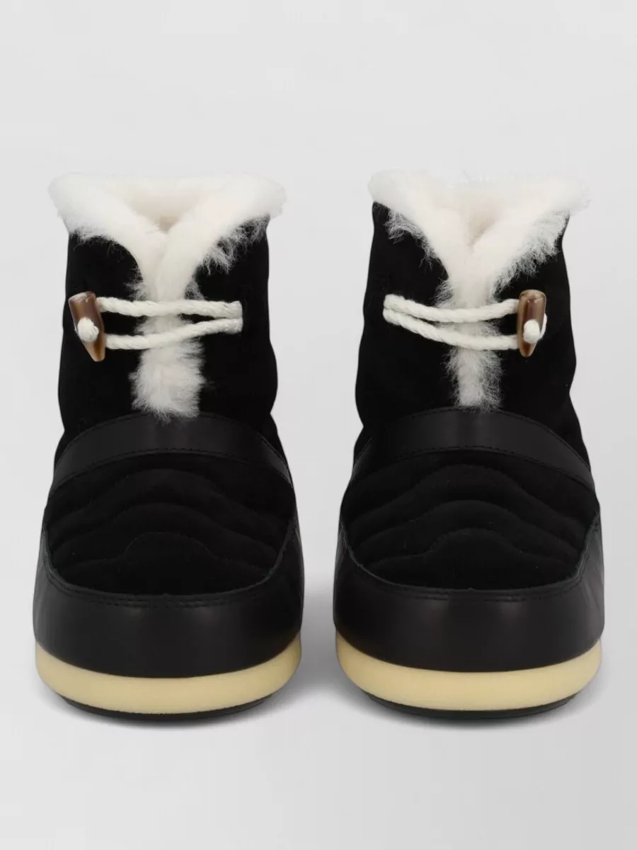 Moon Boot leather shearling boots