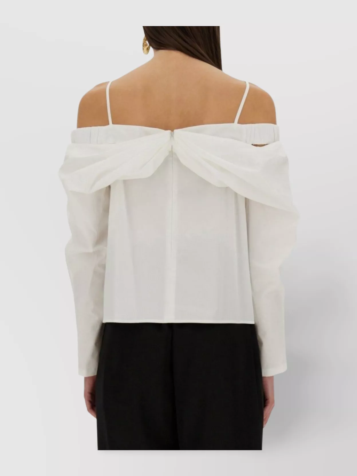 Nina Ricci Strap Detail Off-Shoulder Shirt