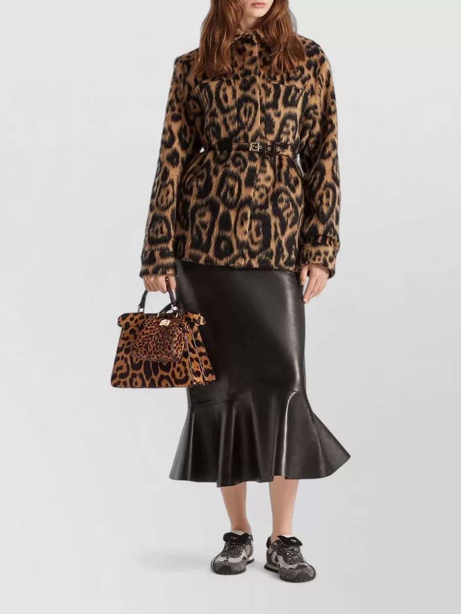 Fendi Nano Peekaboo Leather Shoulder Bag