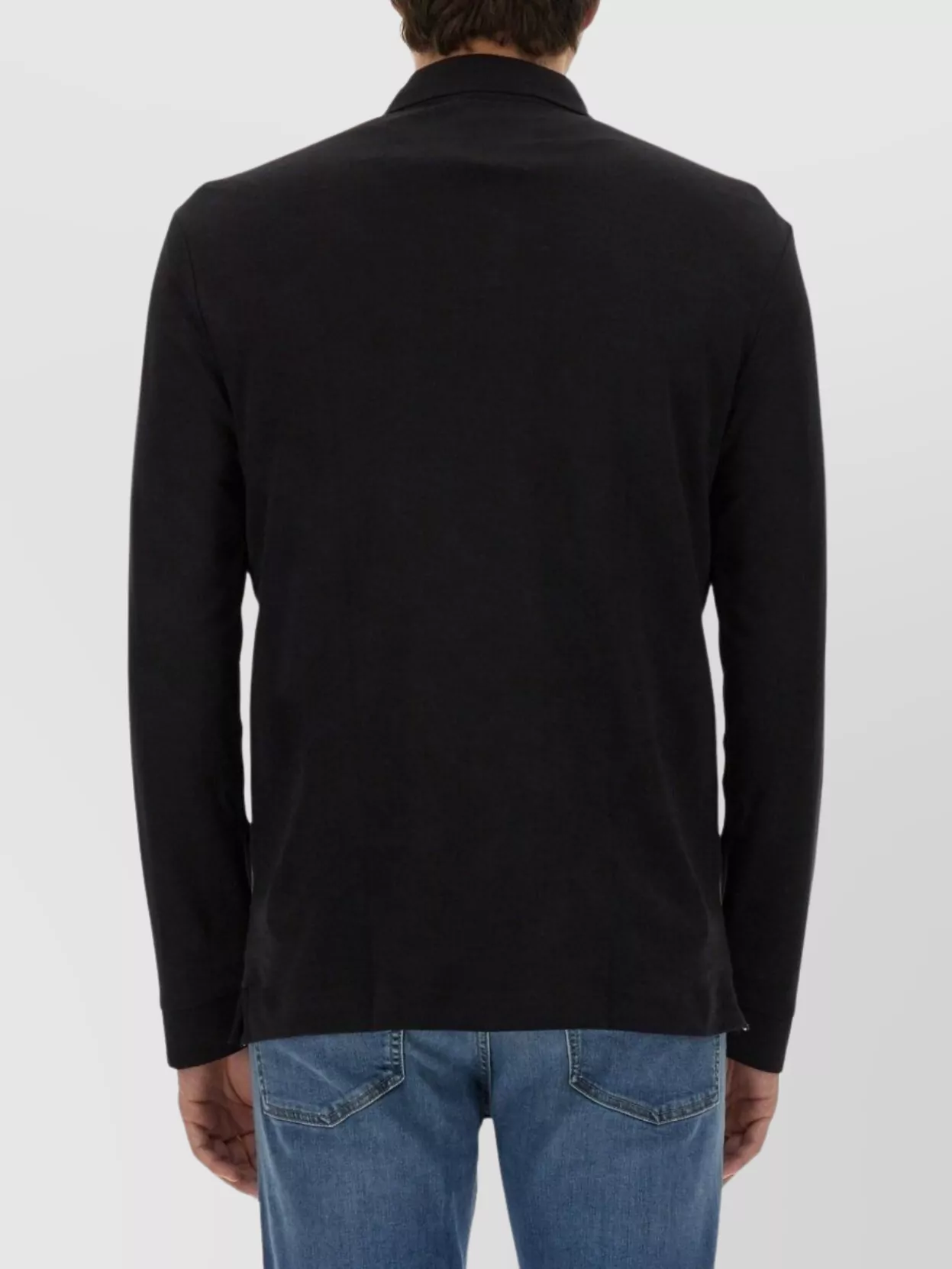 Boss Cotton Polo Shirt Long Sleeves