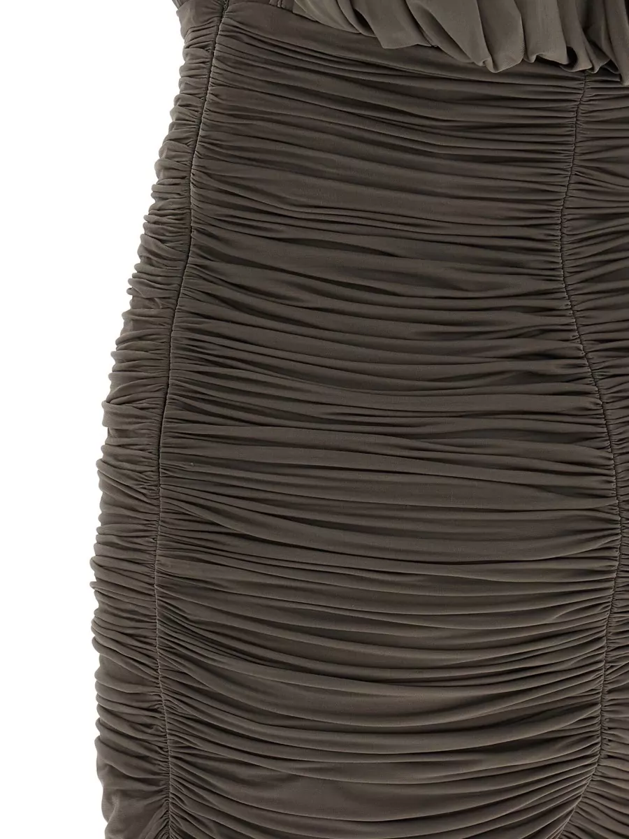 Magda Butrym Asymmetric One-Shoulder Draped Mini Dress