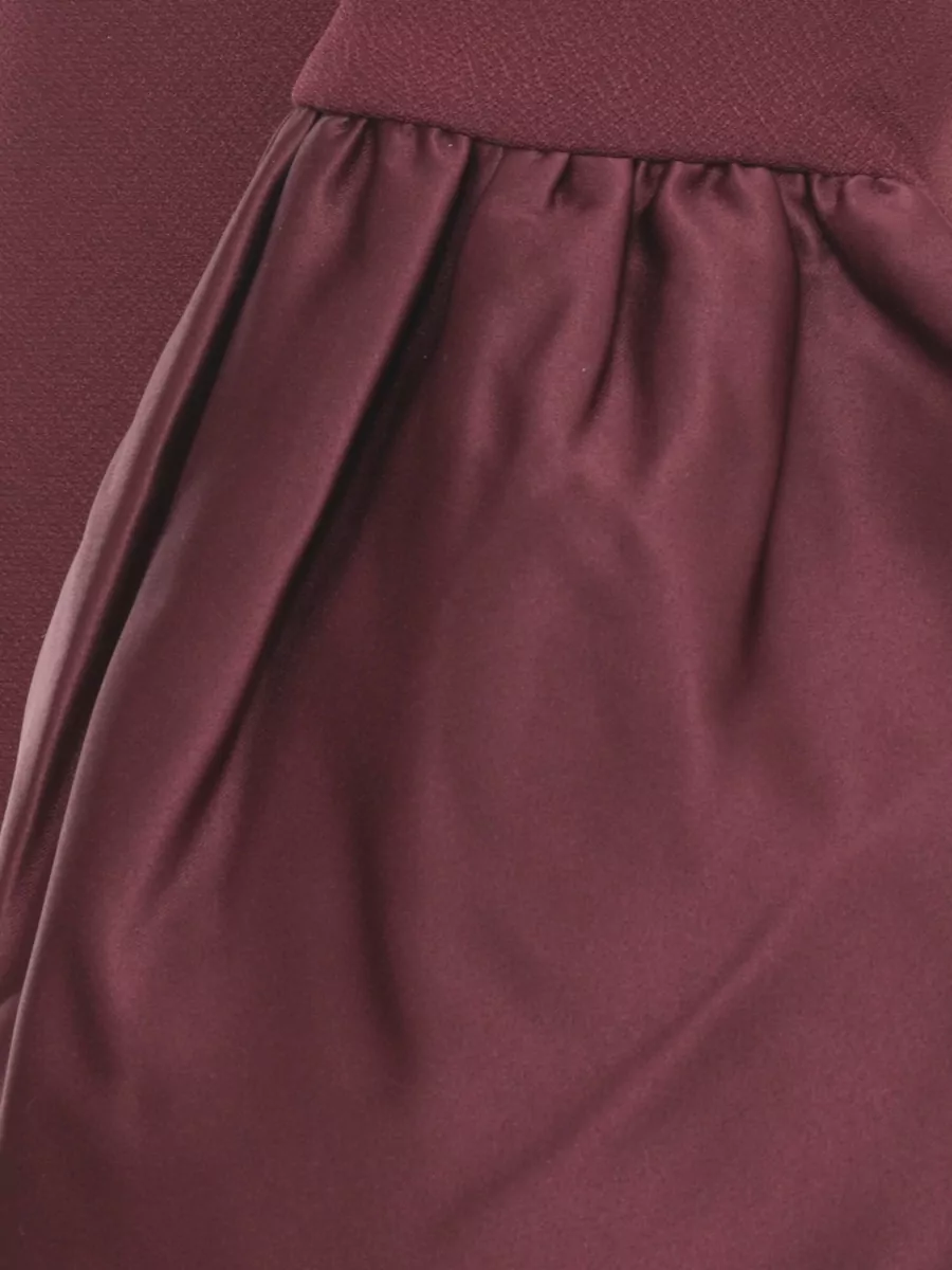 Rotate Long-Sleeve Round-Neck Mini Dress