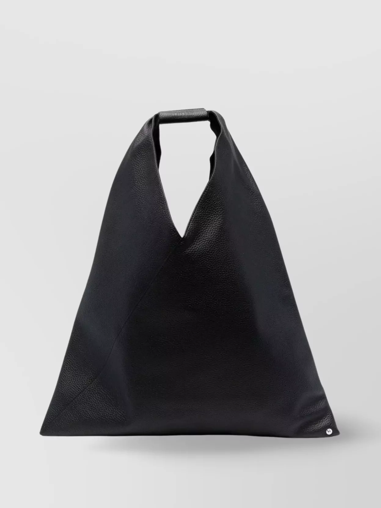 Mm6 Maison Margiela Leather textured tote bag with open top