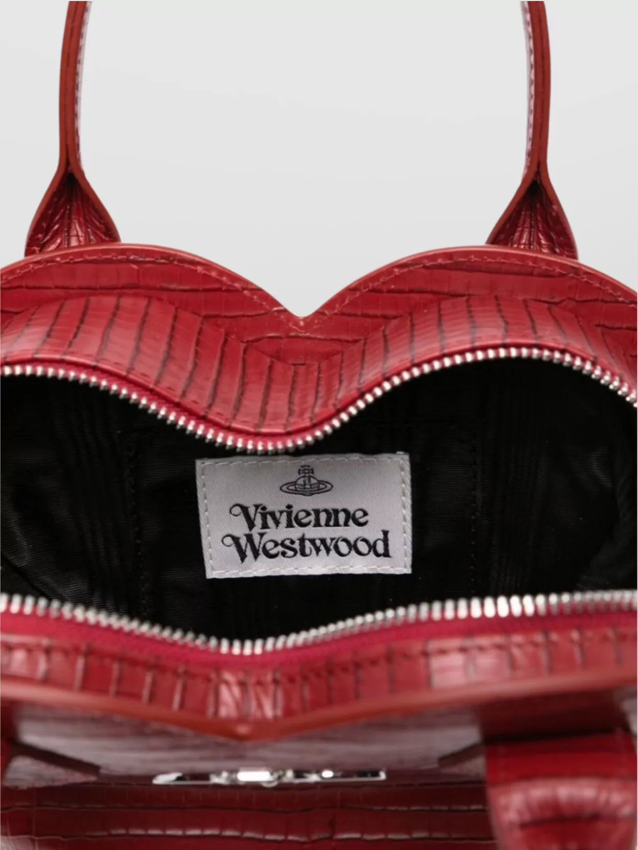 Vivienne Westwood Crocodile Heart Top Handle Bag