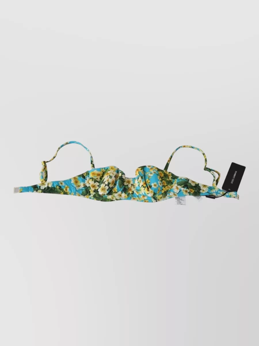 Dolce&Gabbana Metallic Logo Print Bra