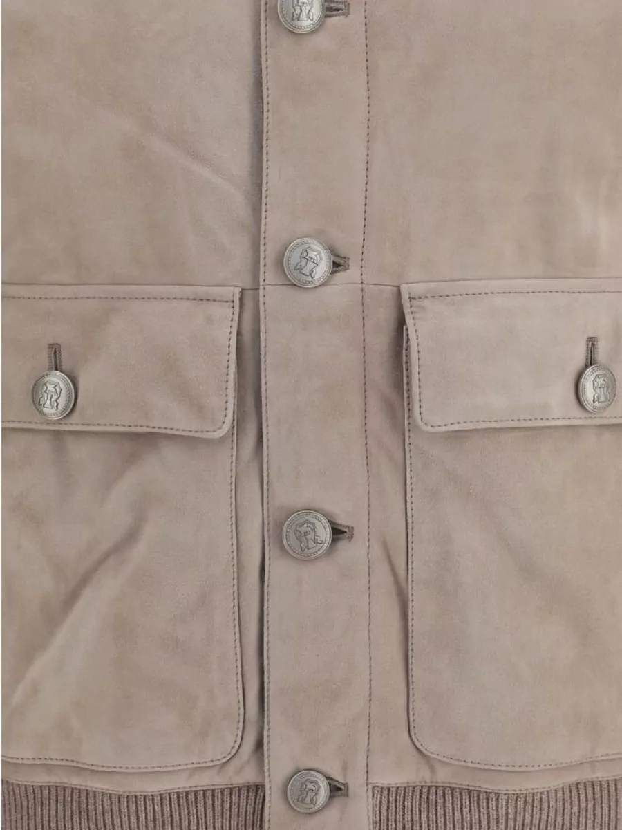 Brunello Cucinelli Calf Leather Jacket