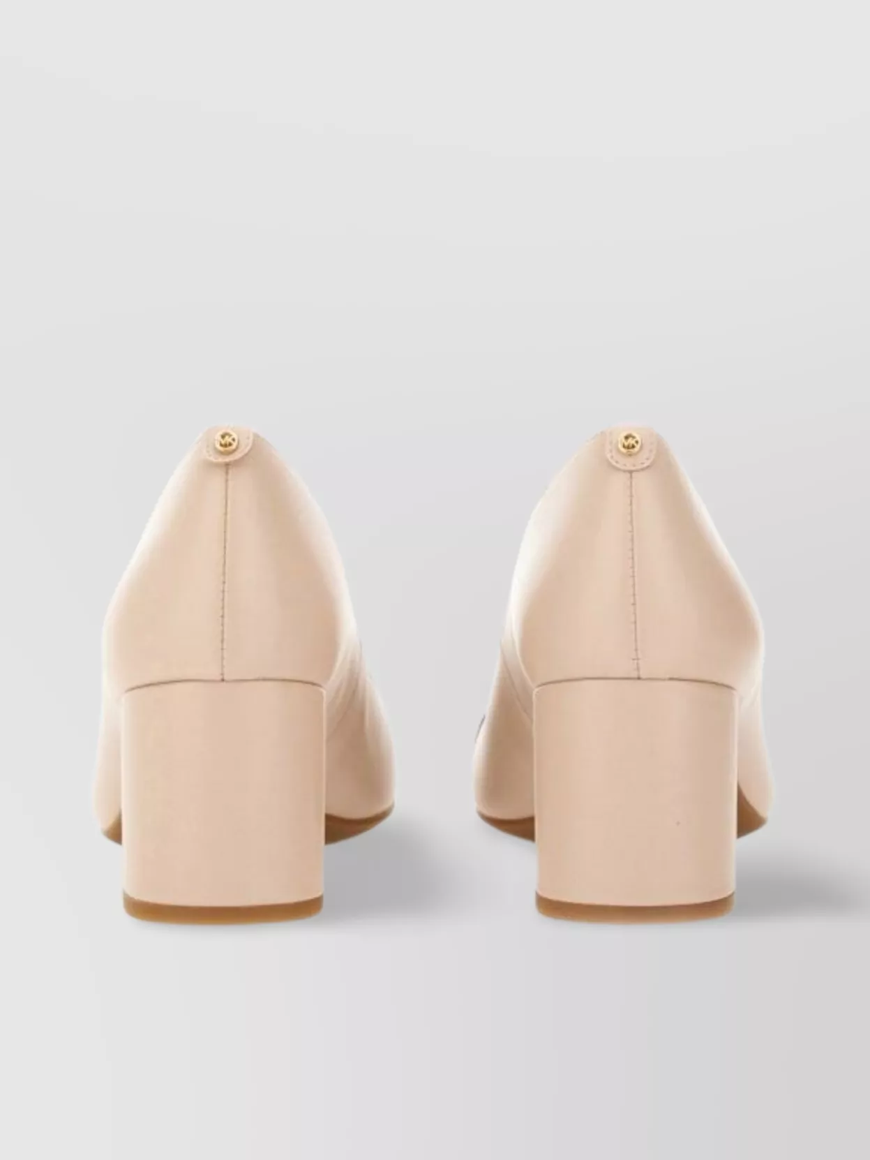 Michael Kors Block Heel Round Toe Two-Tone Pumps
