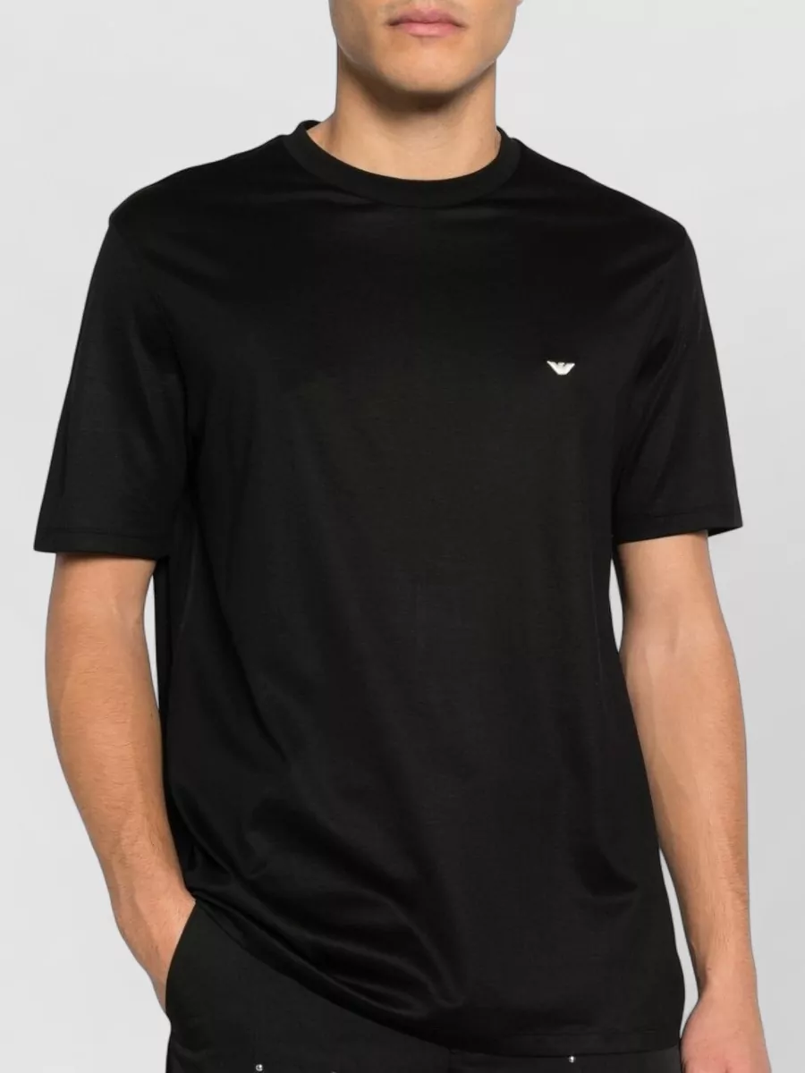 Emporio Armani Short Sleeve Crew Neck Cotton Blend T-Shirt