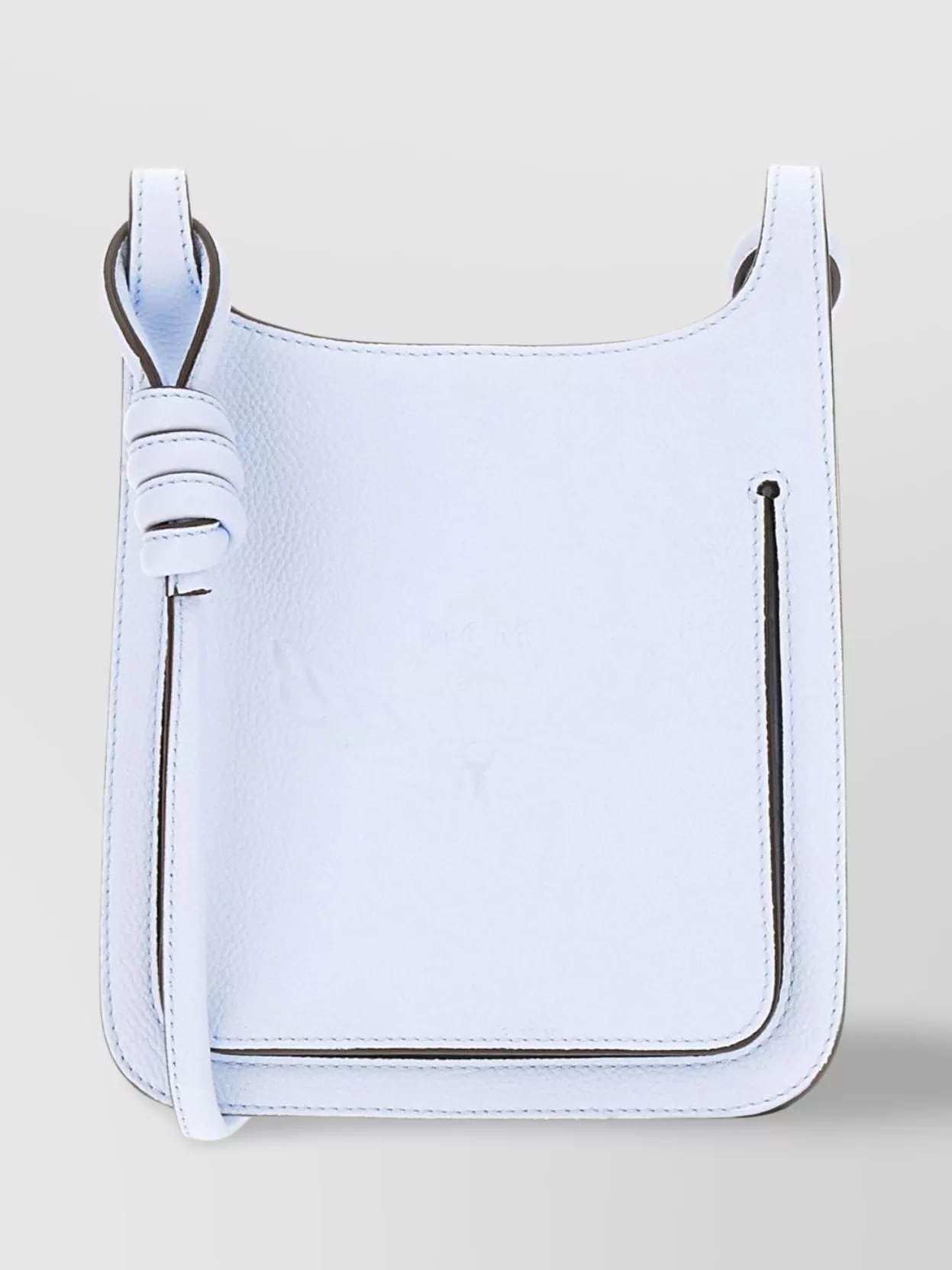 Mcm Pastel Light Blue Leather Mini Hummel Crossbody Bag