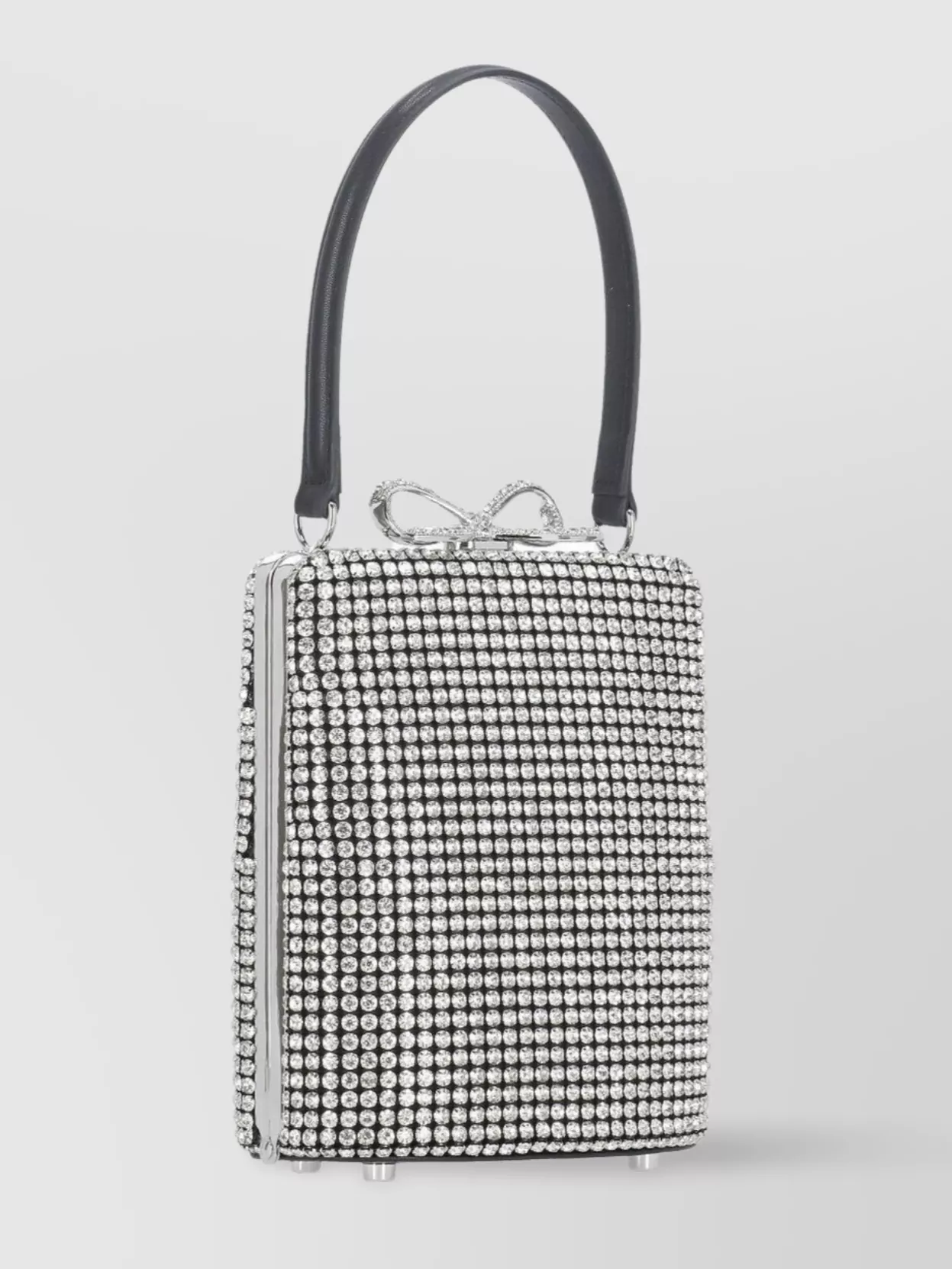 Self-portrait Structured Rhinestone Mini Bag With Top Handle