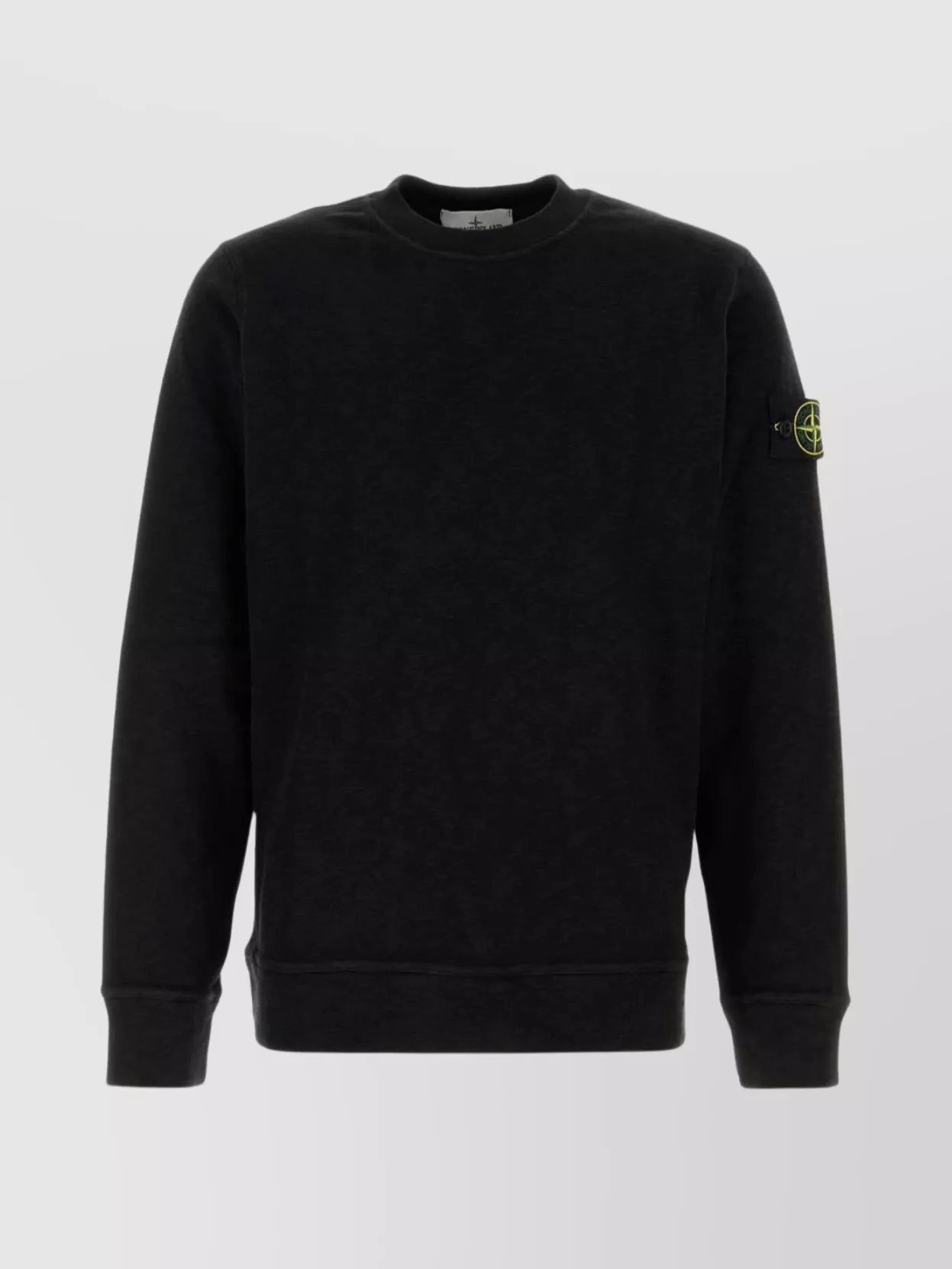 Stone Island Crew neck long sleeve sweatshirt with ribbed