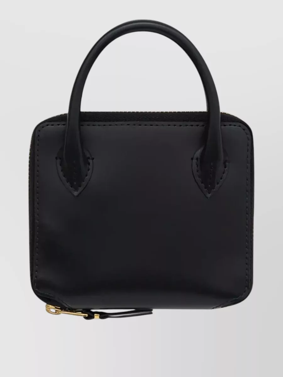 Comme Des Garçons Top Handle Leather Purse And Cardholder