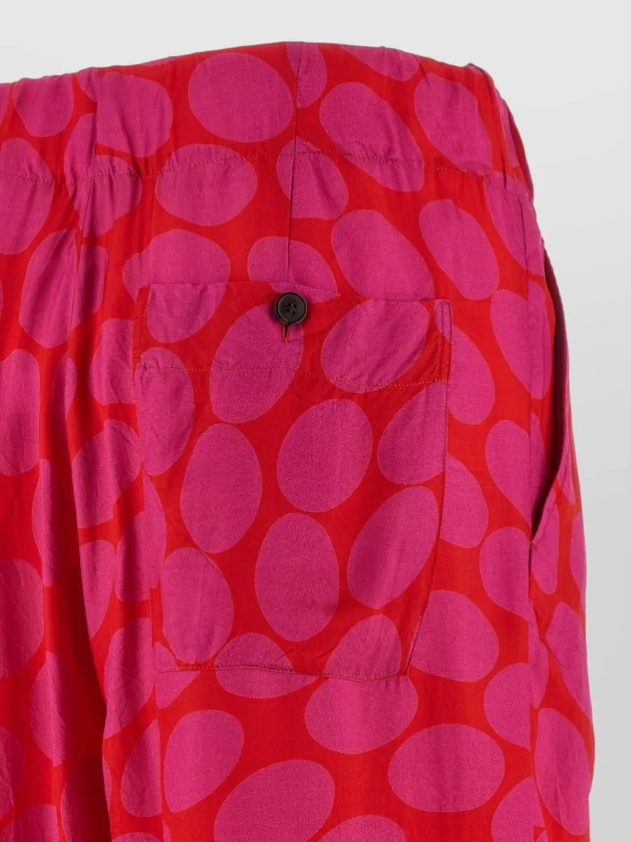 Dries Van Noten Printed pleated wide-leg trousers