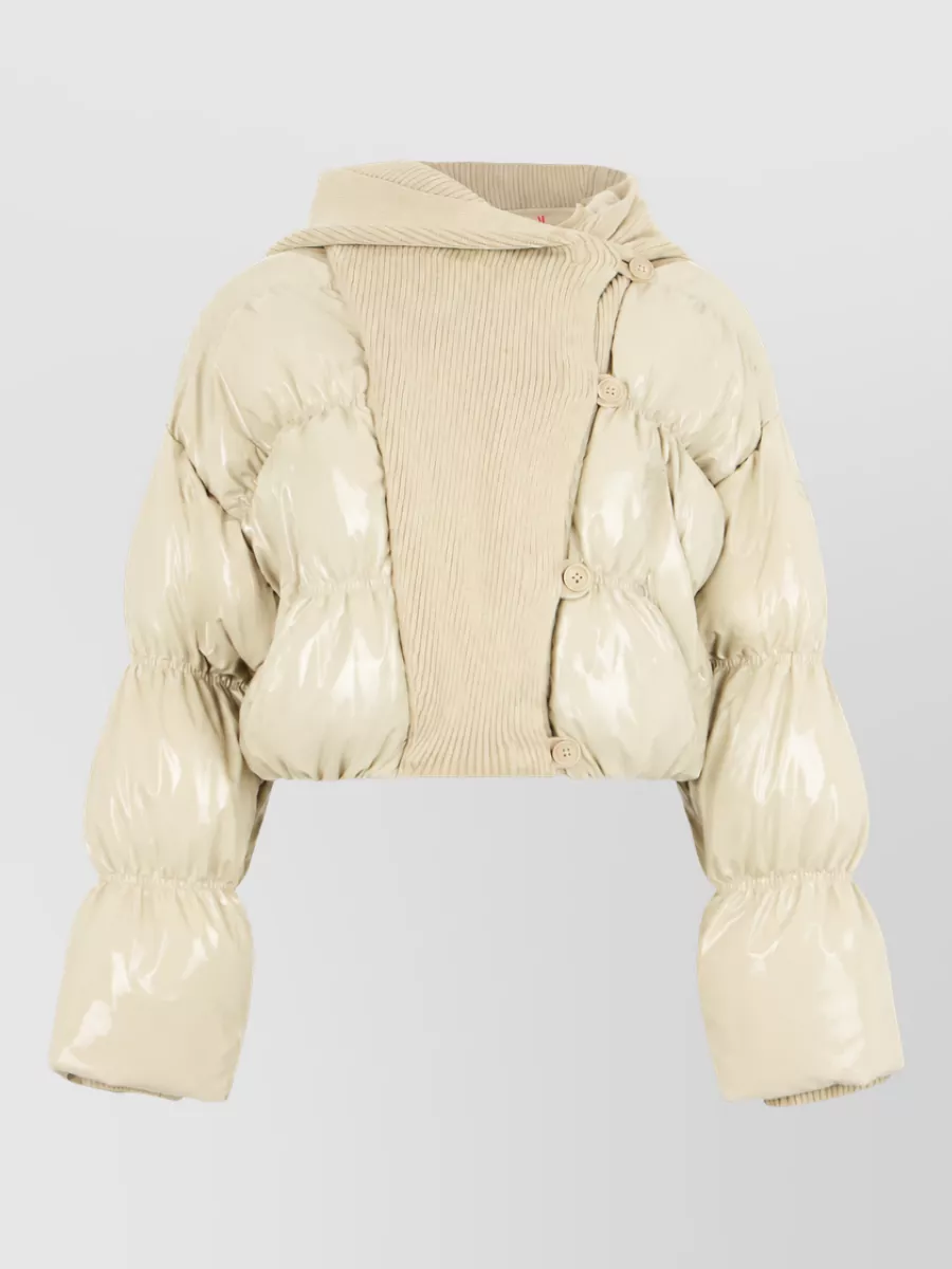 Diesel Quilted asymmetric puffer jacket