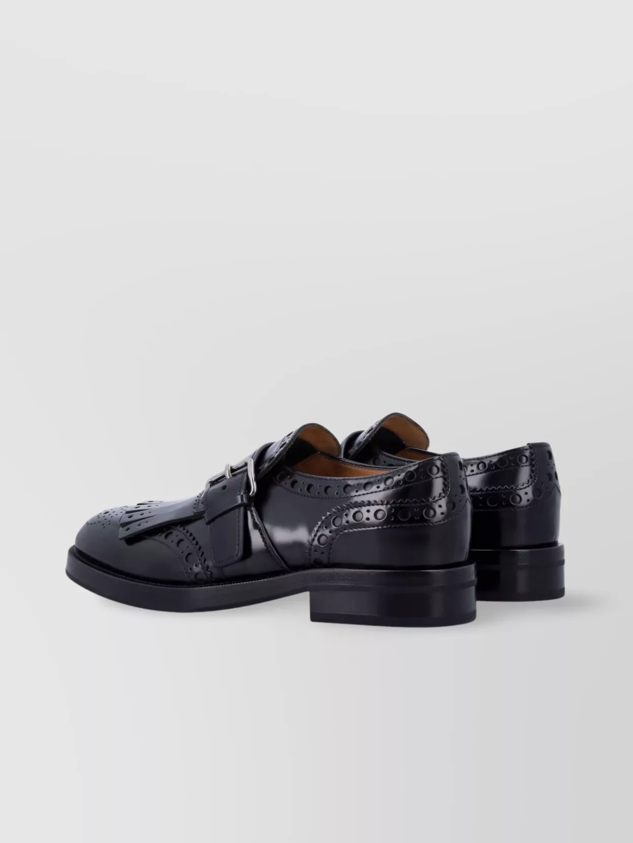 Church's Fringed Brogue Loafers Round Toe In Black
