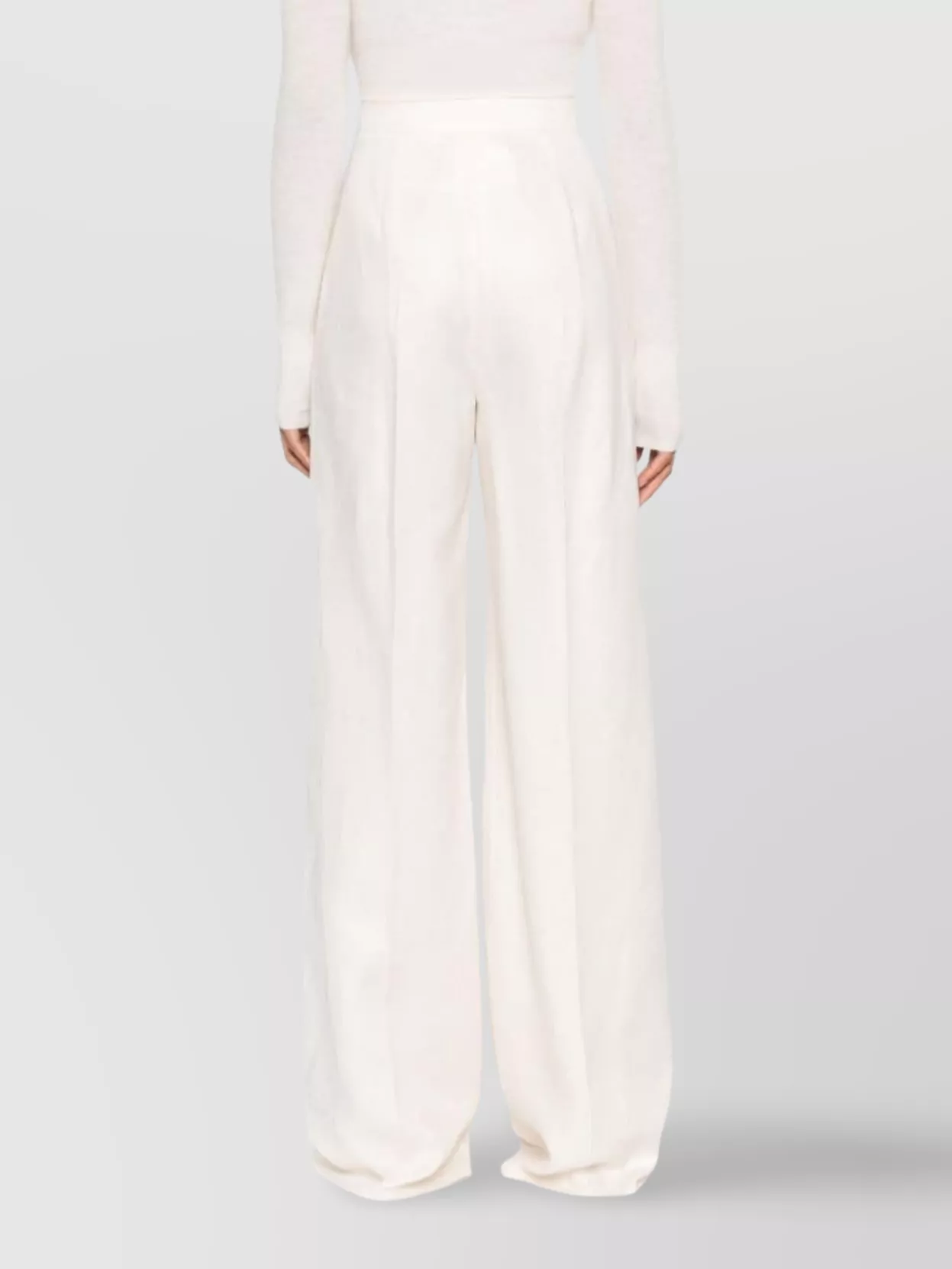 Max Mara Linen High-Waisted Trousers Wide Leg