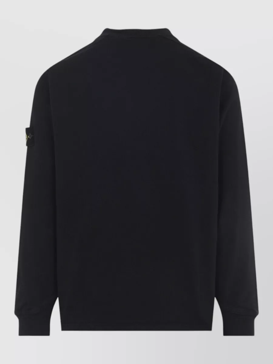 Stone Island Ribbed Long-Sleeve Sweatshirt