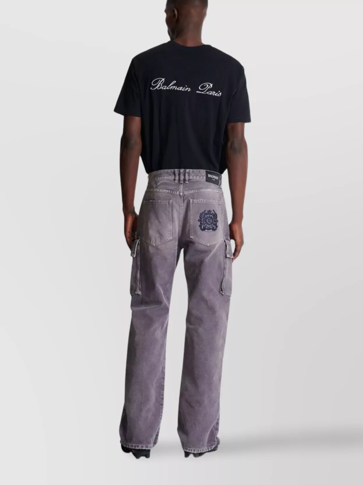 Balmain Cargo Straight Trousers Belt Loops