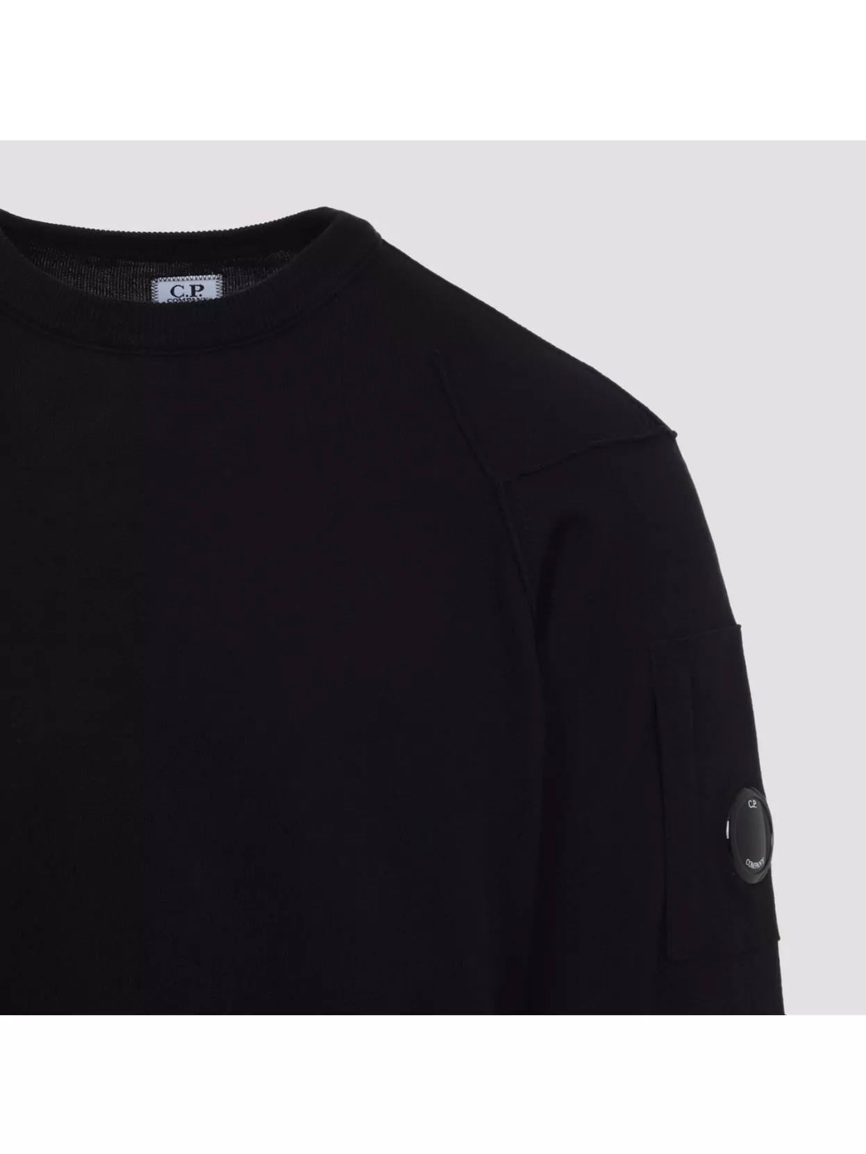 C.p. Company Sea Island Crew Neck Lens Knit Pullover