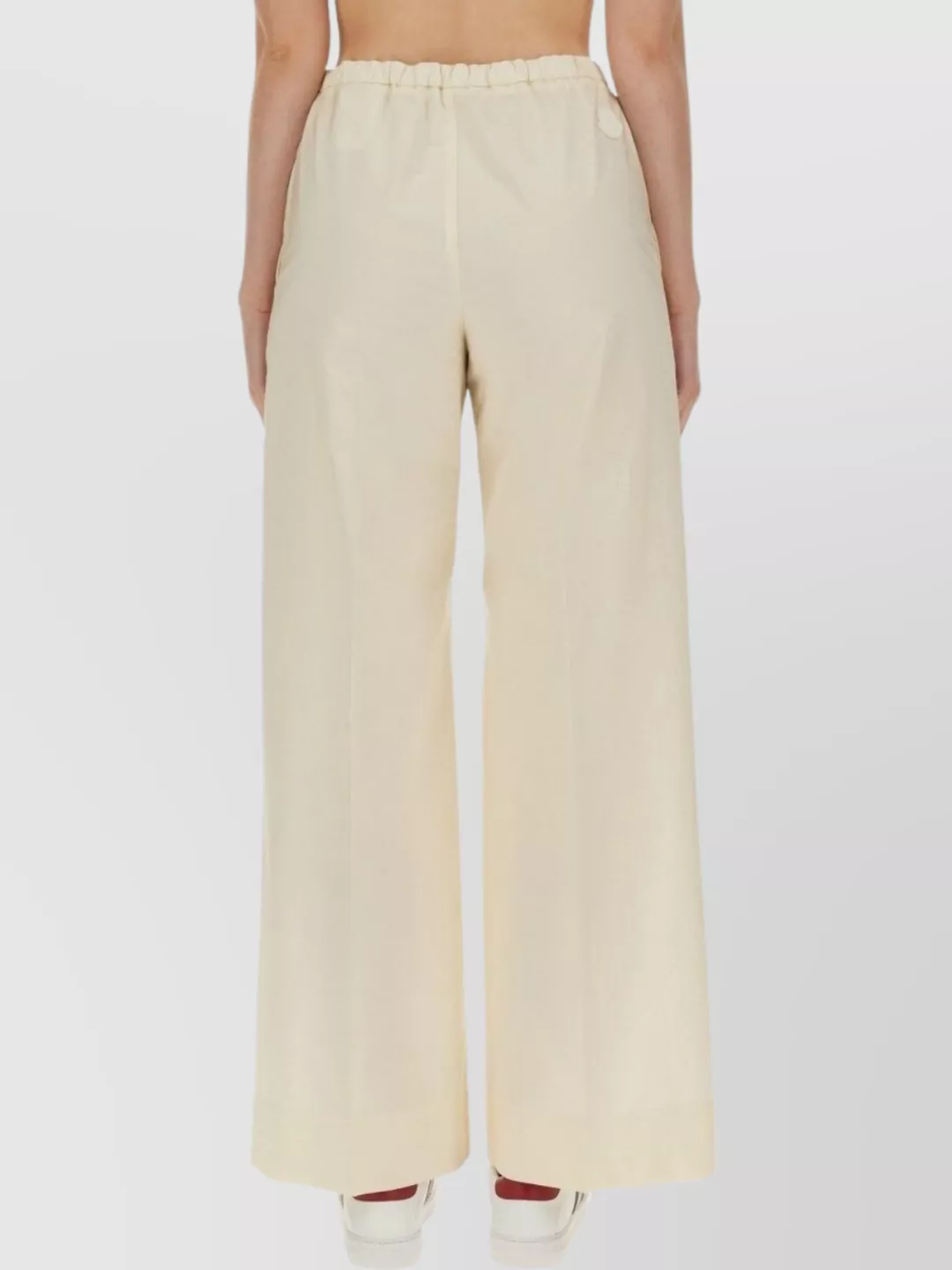 Moncler Wide Leg Trousers Button Detail