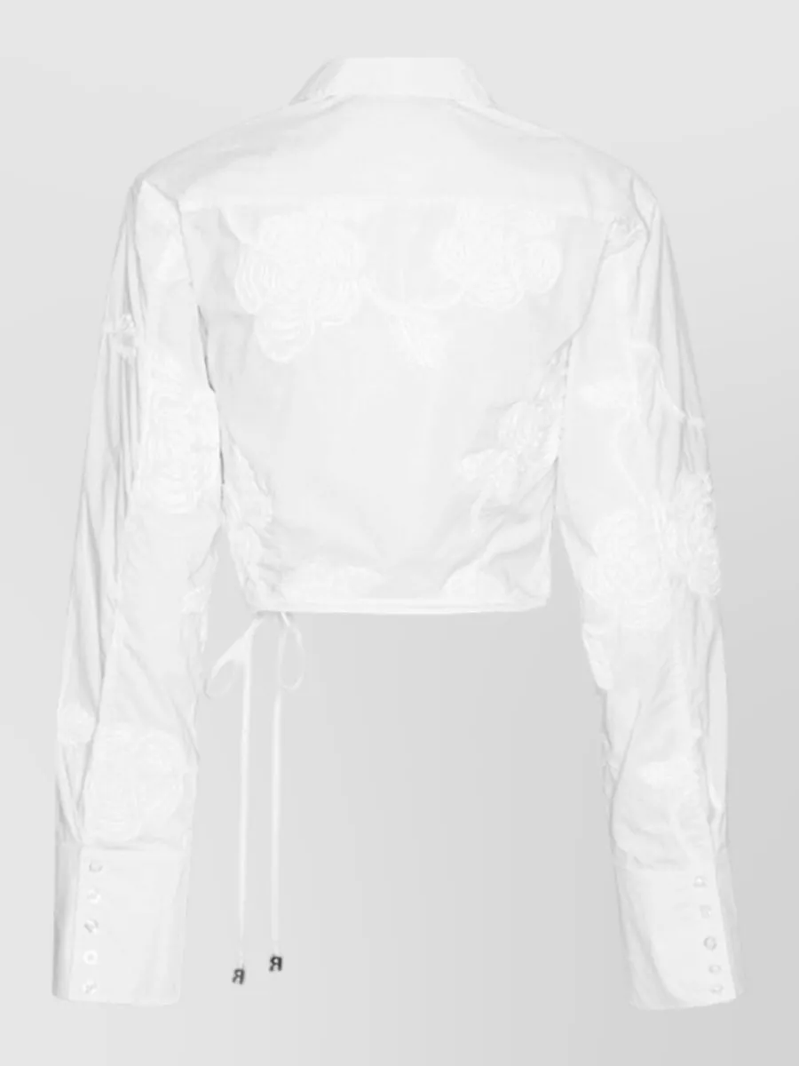 Rotate Cotton Long-Sleeve Wrap Shirt