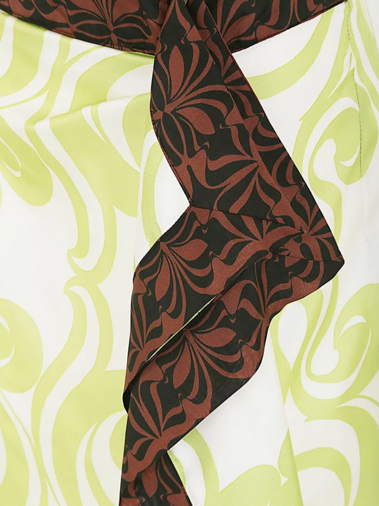 Dries Van Noten High Waist Mid-Length Wrap Skirt