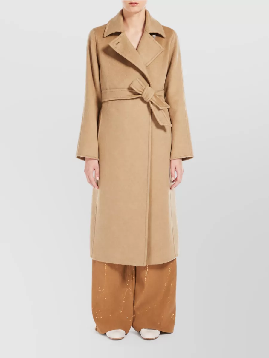 Max Mara Camel Hair Manuela Wrap Coat