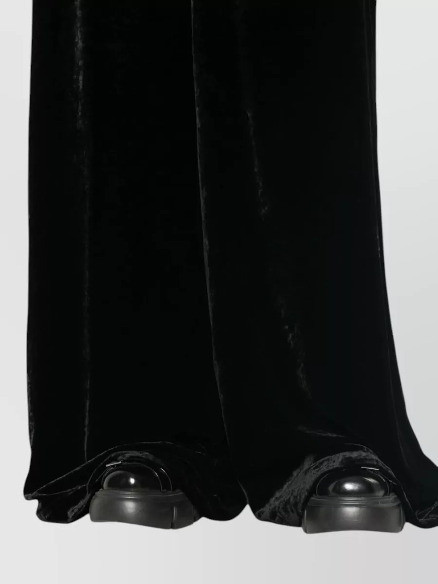 Rick Owens Velvet Wide-Leg Trousers