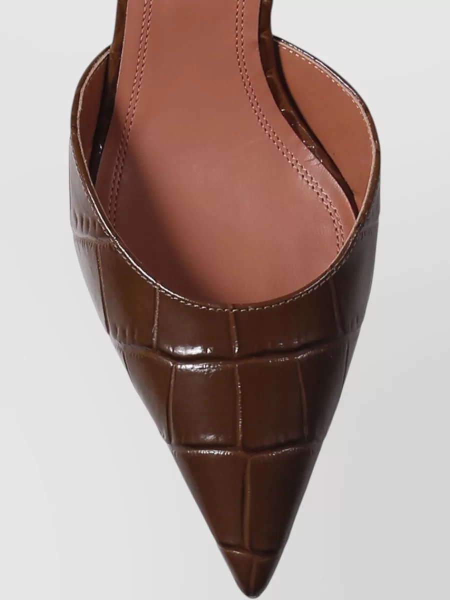 Amina Muaddi Leather Mules