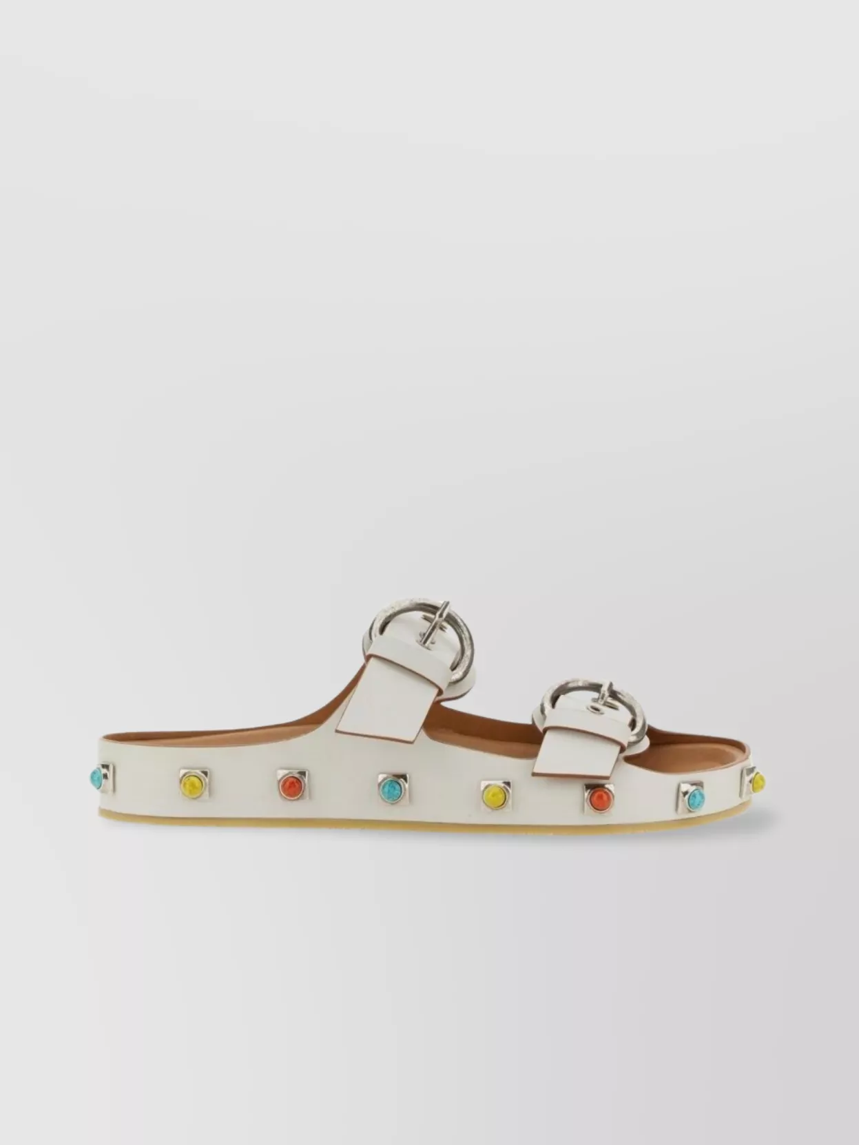 Etro Studded Leather Flat Sole Sandal